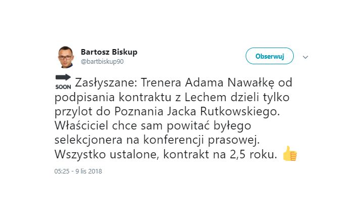 TYLE brakuje do ogłoszenia Nawałki trenerem Lecha!